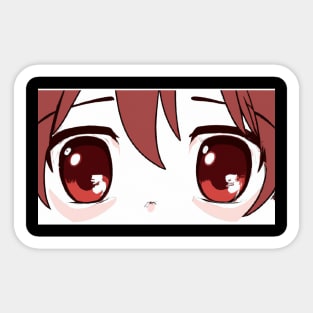 Red Anime eyes Sticker